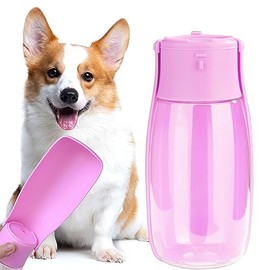 Botella de agua plegable para perros, dispensador de agua portátil para perros, gatos, conejos, cachorros y otros animales pequeños para caminar, senderismo, viajes. Apto para lavaplatos,