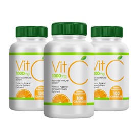 Generic VIT C, 100 Capsules, Dietary Supplement, Elevate Your Immunity with Vitamin C, Dietary Supplement (Pack of 3)
