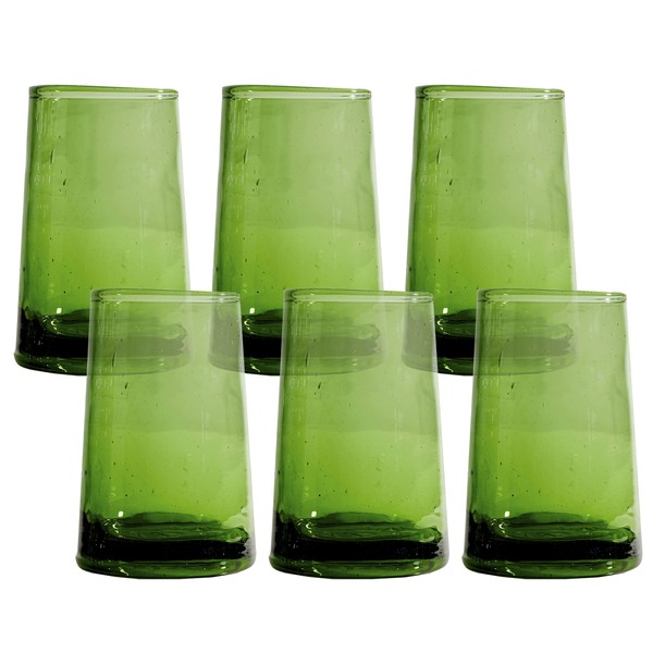 Verve CULTURE Moroccan Large Cone Drinking Glasses Handblown Drinking Glasses