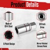 WETT 12Pcs Spark Plug Socket Set, 3/8" Drive Ratchet Handle