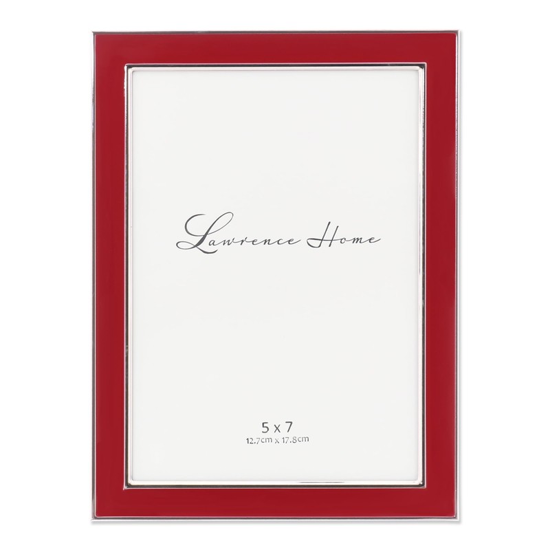 Lawrence Frames Verona Collection 5 x 7-Inch Metal Red Picture