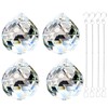 Adwikoso 4Pcs 40mm Crystal Ball Prism Pendant Glass Chandelier Hanging