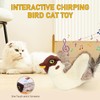 NIUYOU Interactive Chirping Bird Cat Toys with Flapping Wings,2025 Simulated