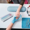Clear Nail Tool Storage Box with Labels - 12 Piece