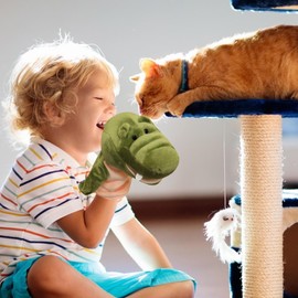 Plush Animal Puppets,Show Hand Puppet - Washable Funny Adorable Creative Stuffed Animal Puppets with Working Mouth for Theater Themed Show