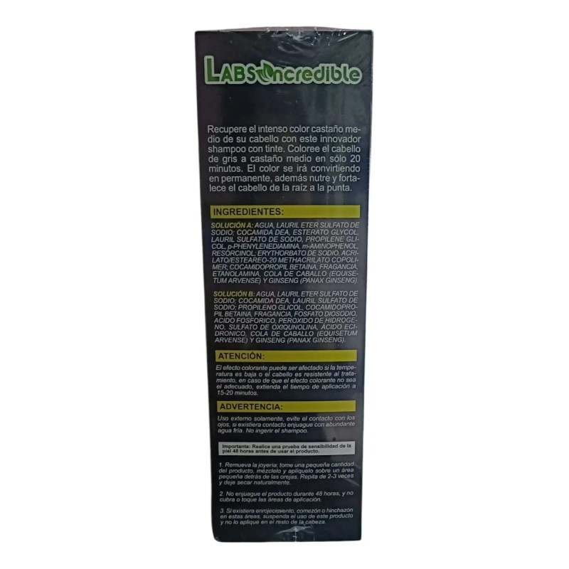 Shampoo Tinte Ginseng Caballada Acelerador Color Castaño