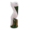 Pelican Sitting on Piling Wooden Figurine Statue, Freestanding Nautical Décor,