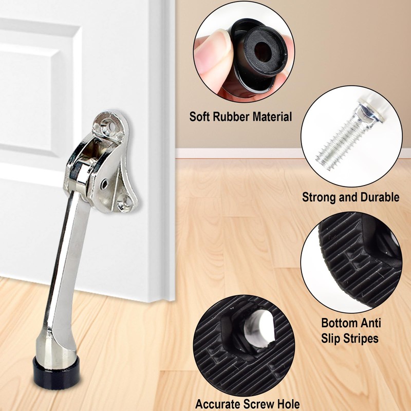 6 Pcs Door Stopper Rubber Tip Replacement - Heavy Duty