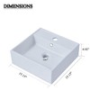 RICINUN 15 Inch Wall Mounted Bathroom Sink, 15 x 15