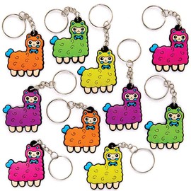 Baker Ross FC949 Llama Keyrings - Pack of 10, Kids Party Bag Fillers, Kids Key Chain, Toys for Kids