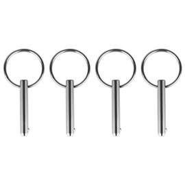MiOYOOW Quick Release Pins Made of 316 Stainless Steel, Pack of 4 Push Pins with Ball Lock, Spring-Loaded Quick Release Pins for Boat Roofs, Deck Hinges, Yachts, Motorhomes etc.