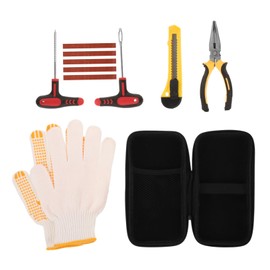 ULTECHNOVO 1set Tire Repair Kit for Vehicles Trucks Motorcycles Tubeless Repair Strips Tools User-friendly Tire Maintenance