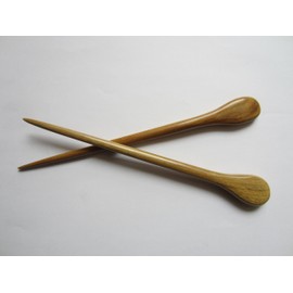 Myhsmooth Zz-gs-yt 2 Count Hair Sticks Natural Green Sandalwood Handmade Carved Hair Clip Shawl Hair Pins Pack of 2 Pcs