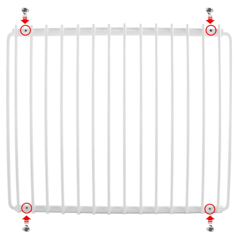 SPARES2GO Fridge Shelf Compatible with Logik Refrigerator Freezer (White, Adjustable,