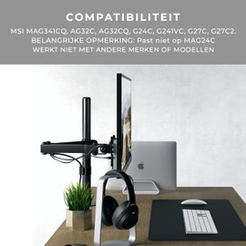HumanCentric VESA Mount Adapter Compatible with MSI Optix MAG341CQ, AG32C, AG32CQ, G24C, G27C, G27C2 Monitors