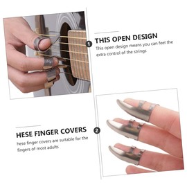 Kisangel 4pcs Stainless Steel Thumb Pick Set for Guitarists Smooth Plectrum Comfortable Fit