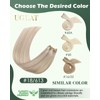 Ugeat Weft Hair Extensions Natural Balayage Double Weft Warm Ash