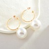 HUGE TOMATO Large Pearl Drop Earrings Large Gold Hook Earrings