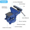 5" Heavy Duty Bench Vise with Anvil Swivel Table Top