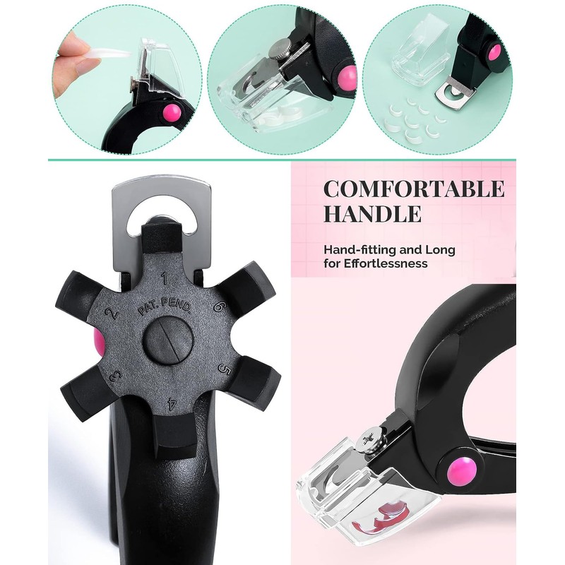 AKOAK Adjustable Acrylic Nail Clipper, Professional Fake Nail Trimmer Nail