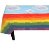 Iconikal Plastic Tablecloth Table Cover, Rainbow, 54 x 108-inches, 3