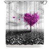 WELMECO Tree Shower Curtain Nature Heart Shaped Tree Shower Curtain