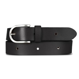 Eddie Bauer Women Casual Belts with Durable Metal Buckle, Endless Leather-Black, Small