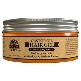 OKAY Mens castor oil hair gel