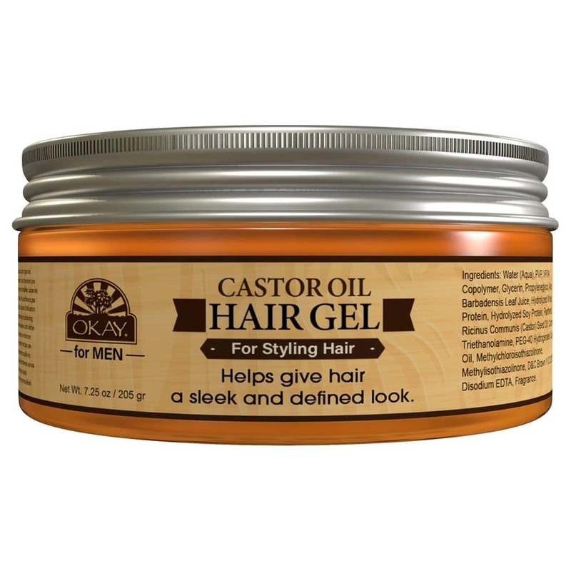 OKAY Mens castor oil hair gel