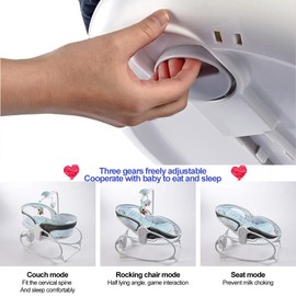 Vannetgo 3-in-1 Baby Bouncers, Can sit and Lie Down, Brilliant Bouncer,Rocking Bouncer, Soothing Vibration, 3rd Gear Adjustment, Suitable for Babies Boys/Babies Girls/Newborns Baby