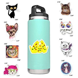 SUSIHI Cat Stickers for Kindle Kids Cute Cat Stickers for Water Bottles Scrapbook Laptop Book Waterproof(50 Pcs)