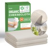Organic Cheese Cloths, GOTS Certified, Grade 100, 36 Sq Feet,