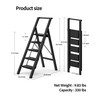 BEFITMACE 5 Step Ladder, Lightweight Folding Step Stool with Convenient