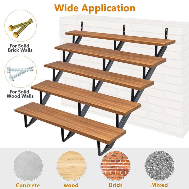 Zwinz Steel Stair Riser 5 Step 3 Pack, Metal Stair