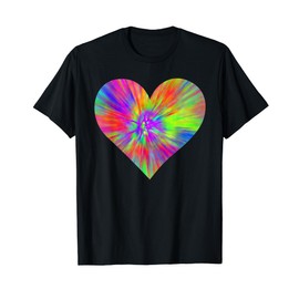 Tie Dye Peace Heart | Cute Colorful Rainbow Sign Gift T-Shirt