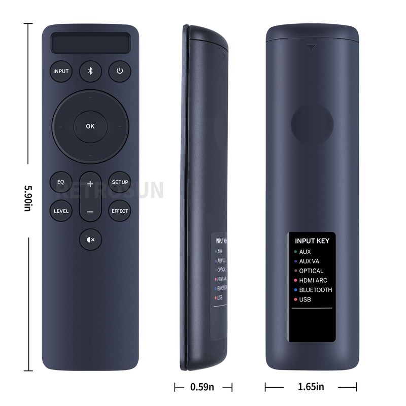 Replacement for VIZIO Backlit 5.1 Display Sound Bar Remote, Compatible