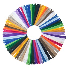 YAKA 60pcs 9 Inch Nylon Coil Zippers Sewing Zippers Bulk for Tailor Sewing Bags Garment Crafts DIY Accessories (20 Color)