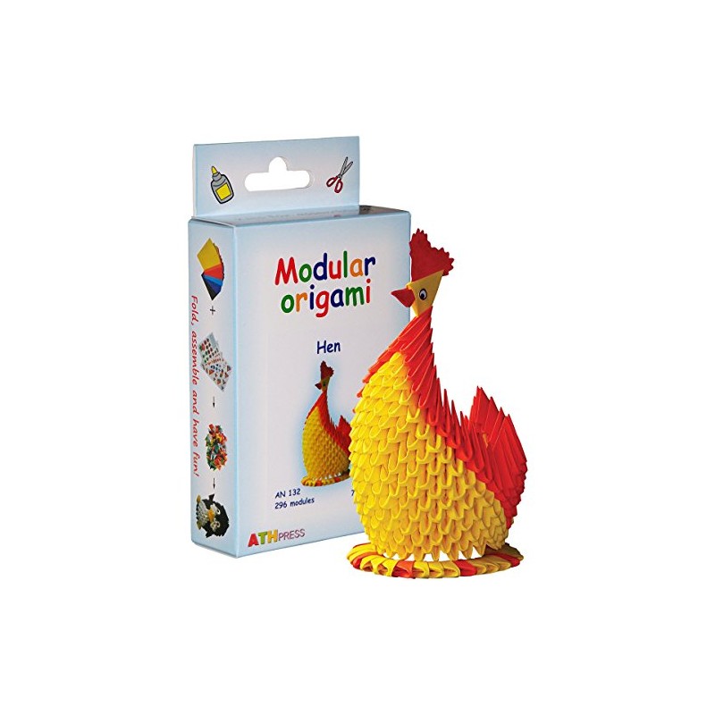 Modular Origami 296 Piece Set Hen, Multi