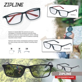 Croakies Zipline Photochromic Progressive Eyewear | UV400 Sunglass for Outdoor | Bluelight Eyeglass for HEV Devices | Bundle