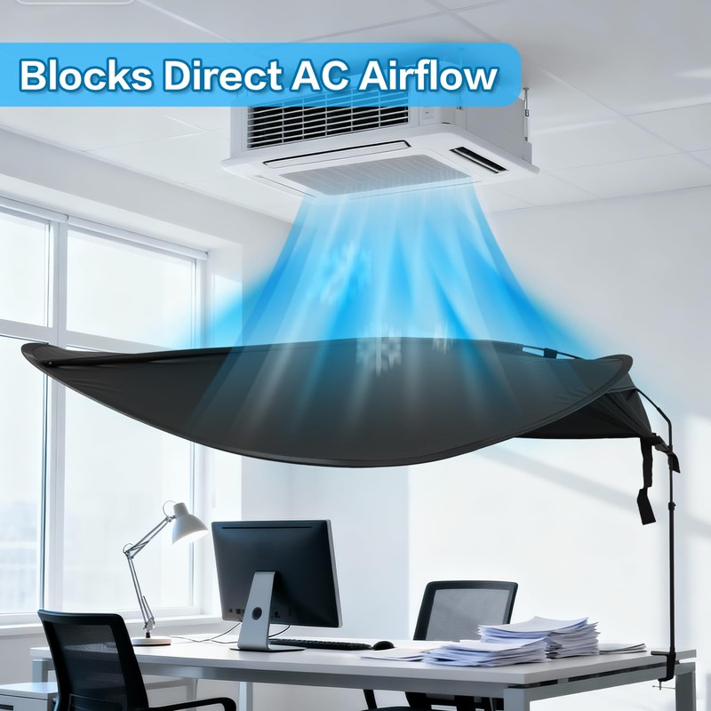 Ayuanb 62''Adjustable Office Cubicle and Desk Shade, Cubicle Shade, Adjustable