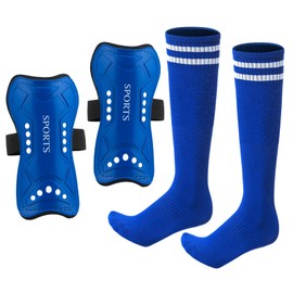 Soccer Shin Guard Youth Kid with Soccer Sock,Lightweight and Breathable Child Calf Protective Gear for Football Games,Shin Pads Soccer Equipment for 3-15 Years Old Boys Girl Teenagers