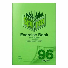 Spirax P108 Exercise Book A4 8Mm 96Pg