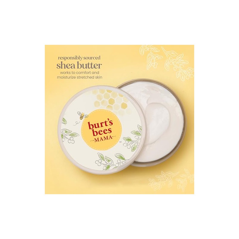 Burt's Bees Mama Bee Belly Butter, Fragrance Free Lotion, 6.5