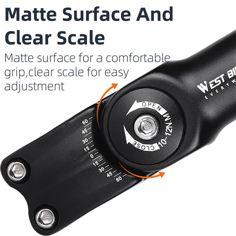 Adjustable Bicycle Handlebar Stem Variable 60 Degree Angle Aluminum Alloy