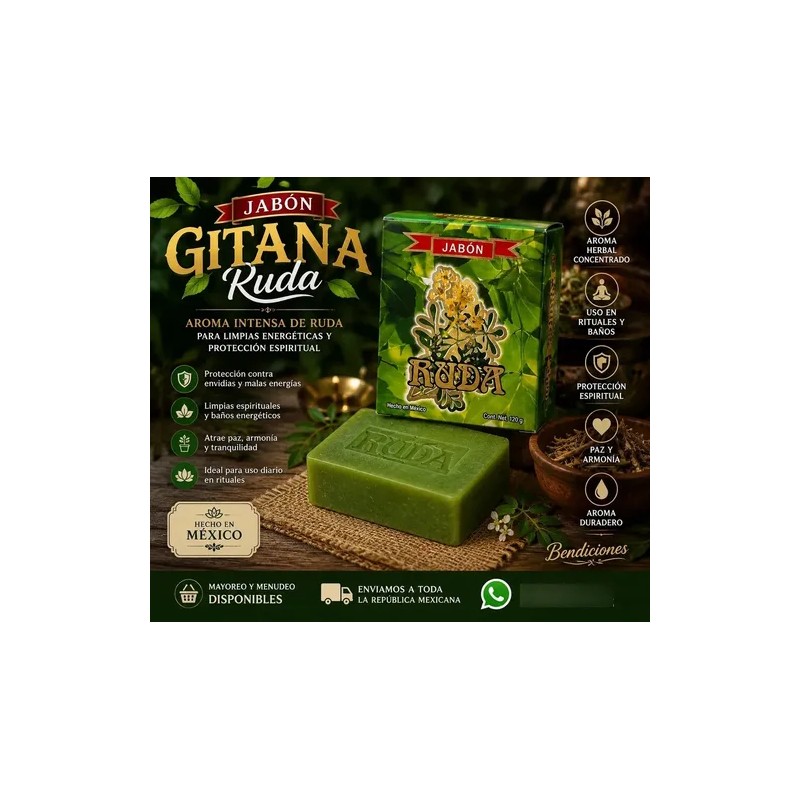 Jabón Aroma Ruda Protección Espiritual Y Energía Positiva