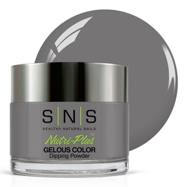 SNS Nail Dip Powder, Gelous Color Dipping Powder - High School Sweetheart (Gray), EE06 - Long-Lasting Acrylic Nail Color & Polish Lasts 14 Days - Low-Odor & No UV Lamp - 1.5 Oz