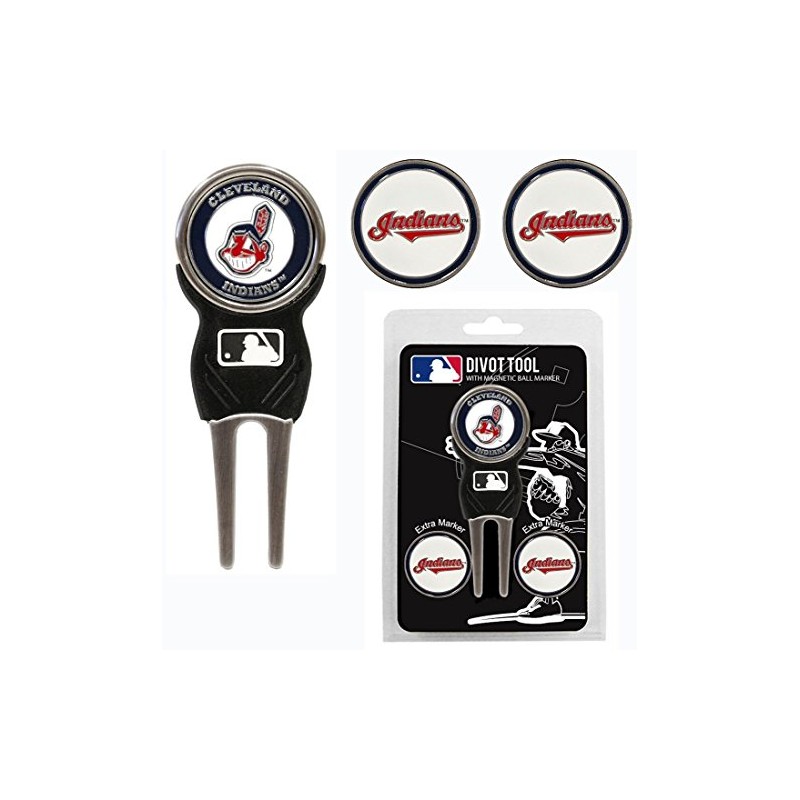 Team Golf 95745: Cleveland Indians Divot Tool Pack with 3
