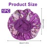 Weiche Satin Schlafmütze Für Frauen, Lila Druck Weiche Elastische Bonnet,