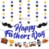 4PCS Pre-Strung Happy Fathers Day Banner, Father’s Day Decorations Include