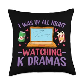 I Was Up All Night Watching Korean Drama K-Pop K-Drama Throw Pillow